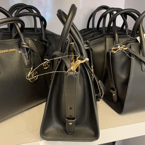 Michael Kors Avril Small Satchel Crossbody Black